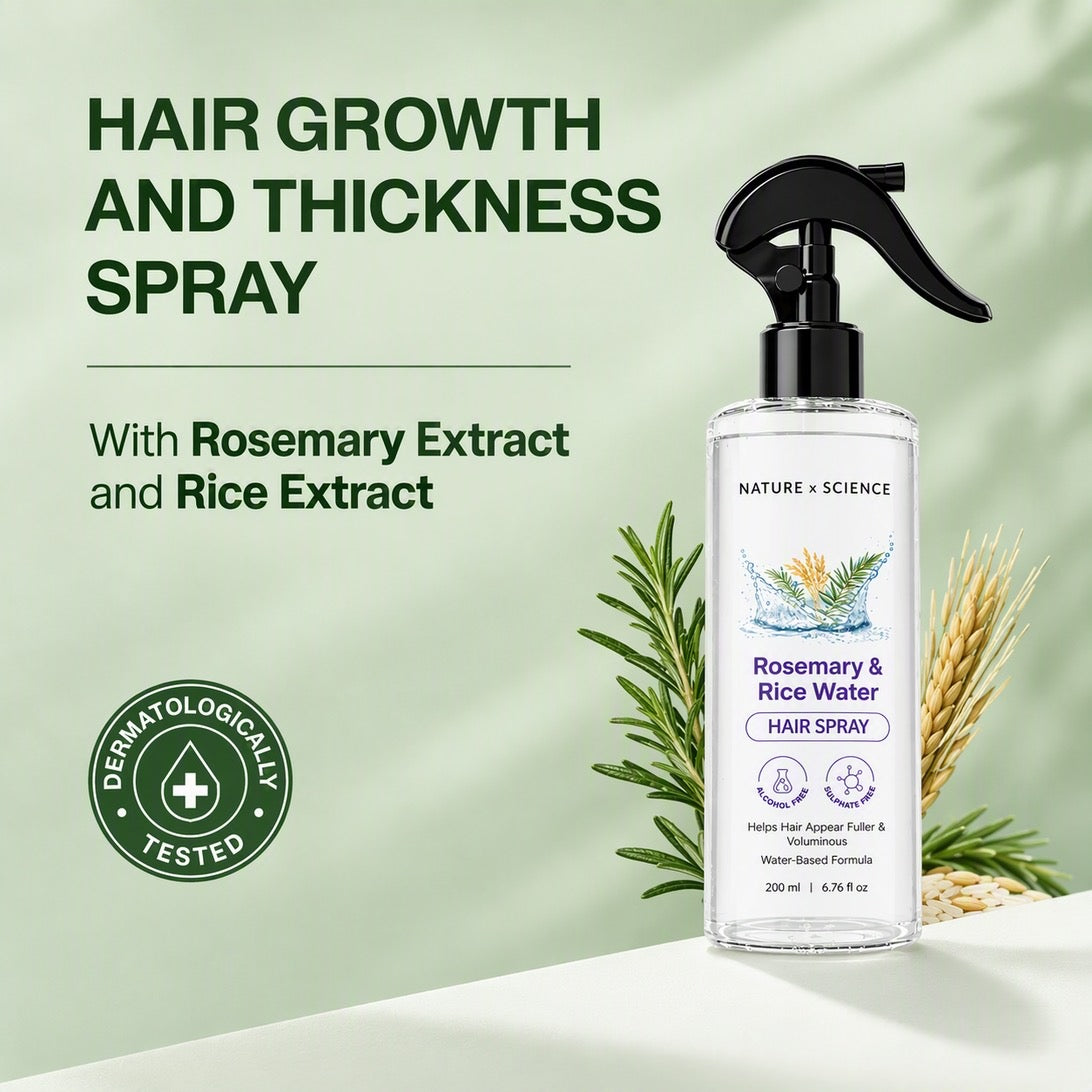 Rosemary & Rice Water Hair Spray with rosemary extract and rice extract